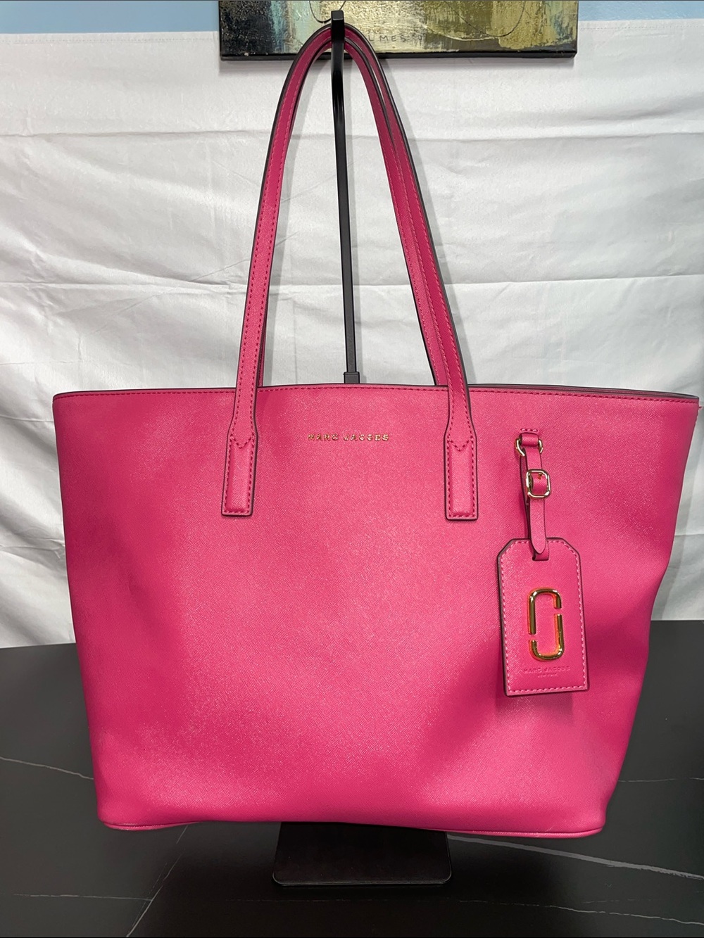 MARC JACOBS LARGE PINK SAFFIANO LEATHER TOTE BAG FTL-09-028